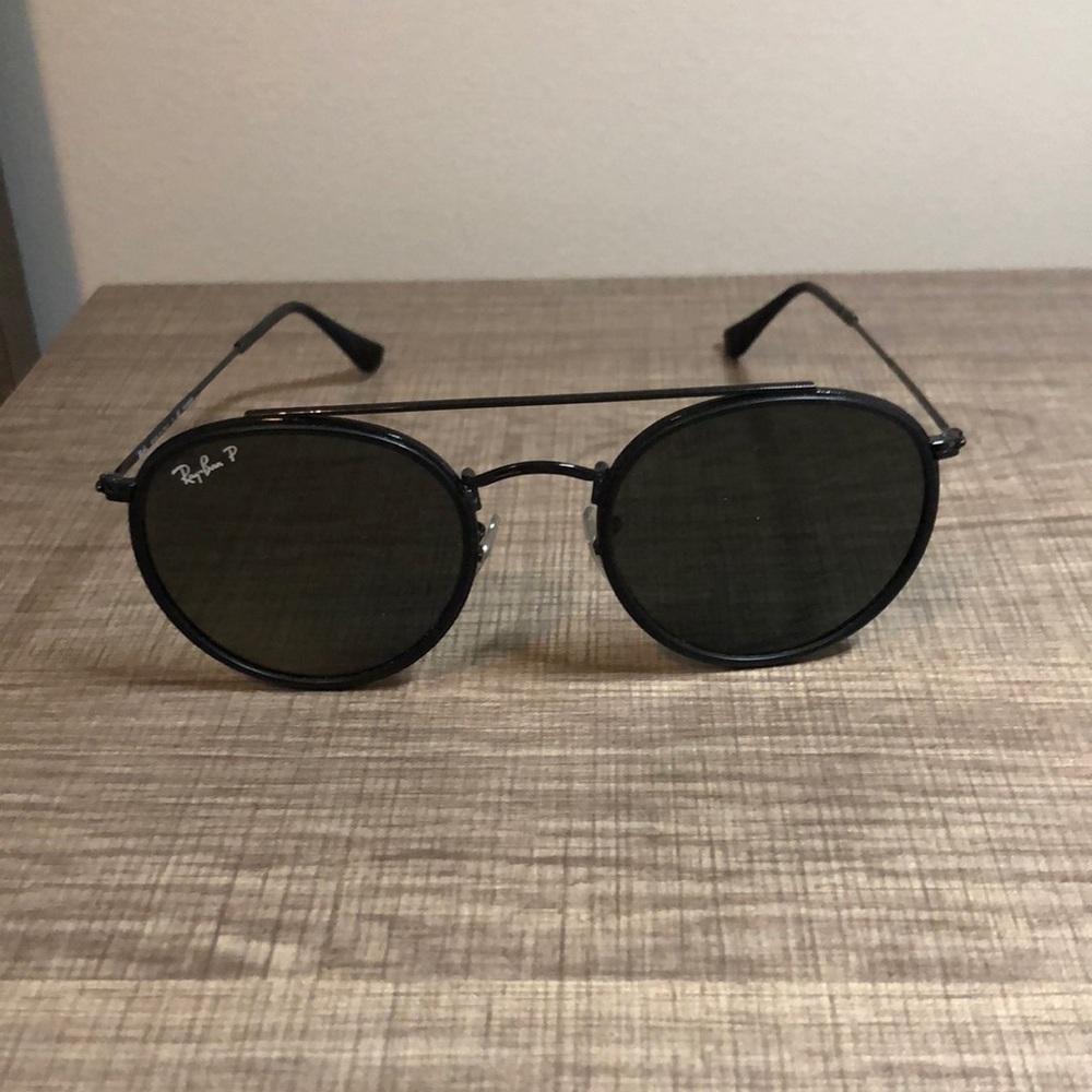 Authentic Ray-Ban Round Double Bridge Black